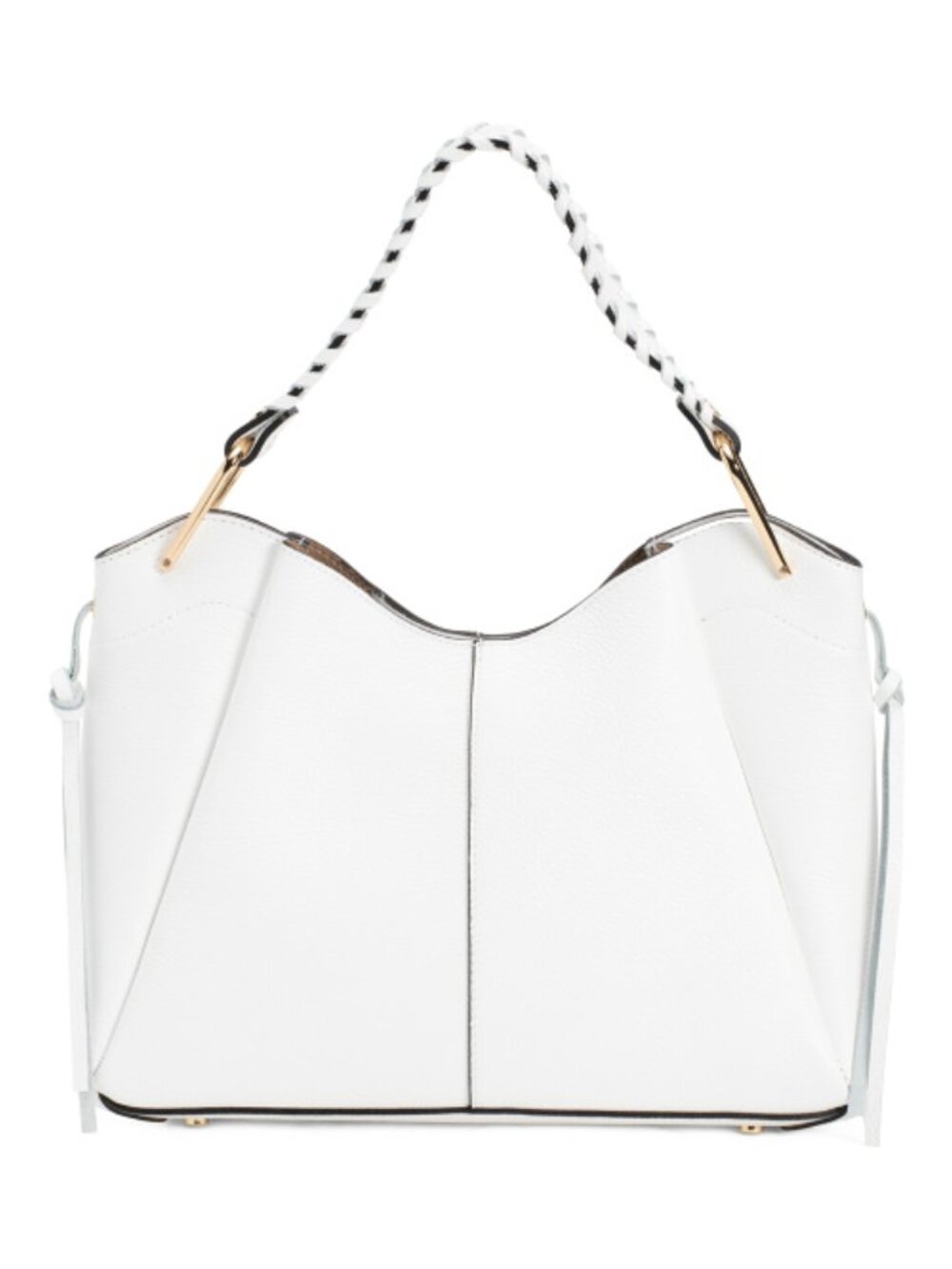 CHEVAL Made In Italy Leather Braided Handle Satchel